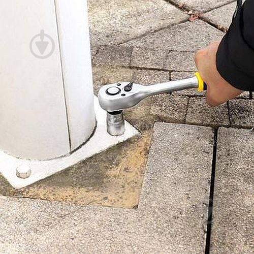 Тріскачка 3/8" 205 мм з реверсом CrV 45 зубців S&R 465045038 - фото 8