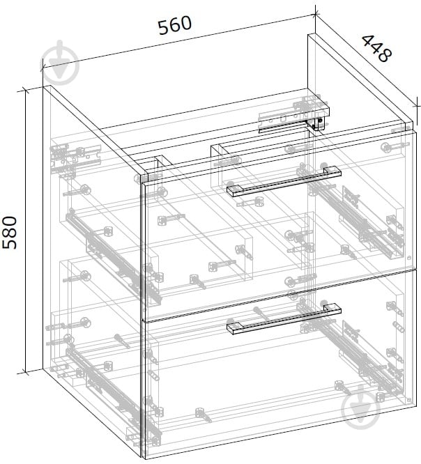 Тумба консольна Грейд Niks дуб артізан/німфея альба під умивальник Como 60 - фото 3 Тумба консольна Грейд Niks дуб артізан/німфея альба під умивальник Como 60 - фото 3