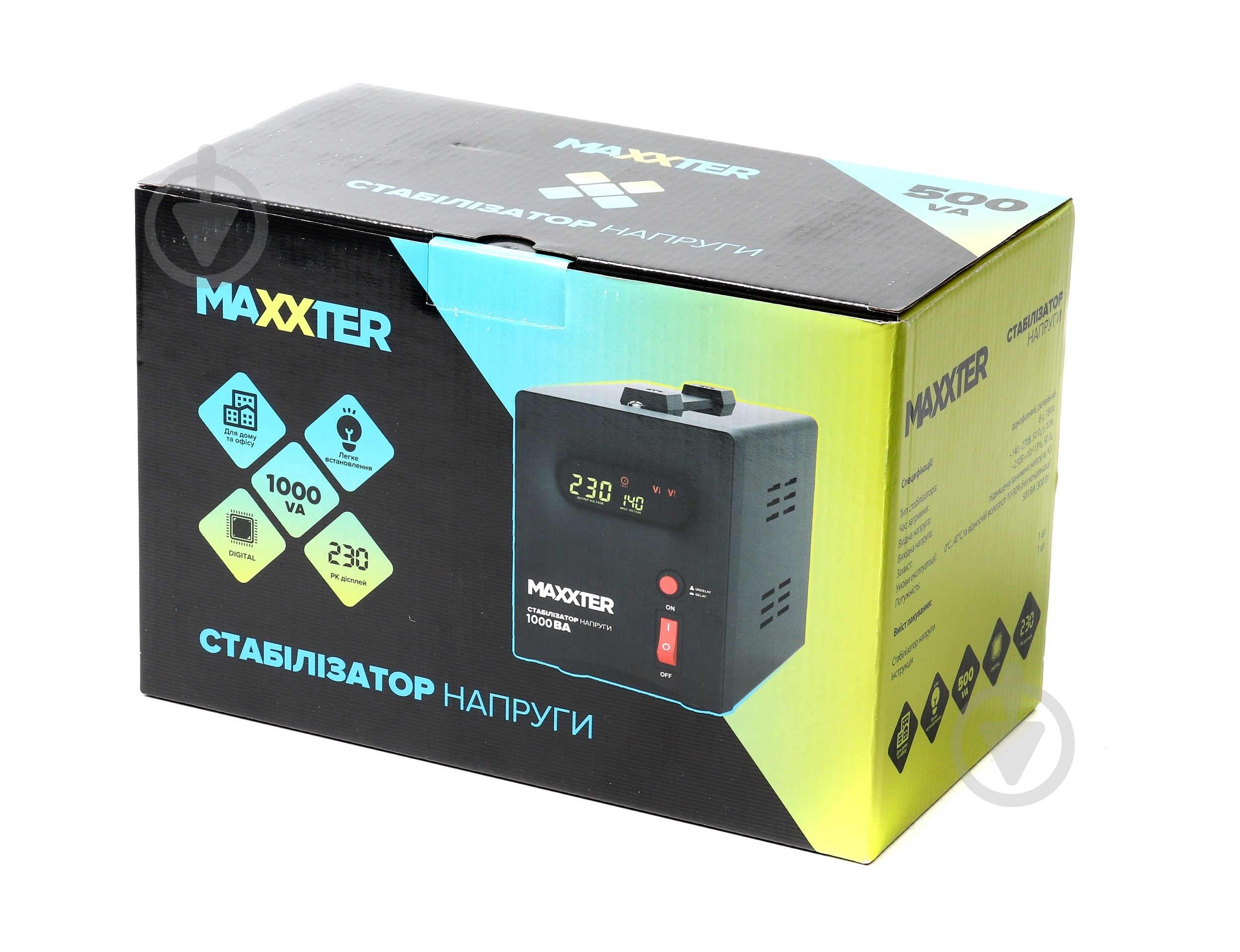 Стабілізатор напруги Maxxter 1000 ВА MX-AVR-S1000-01 - фото 3