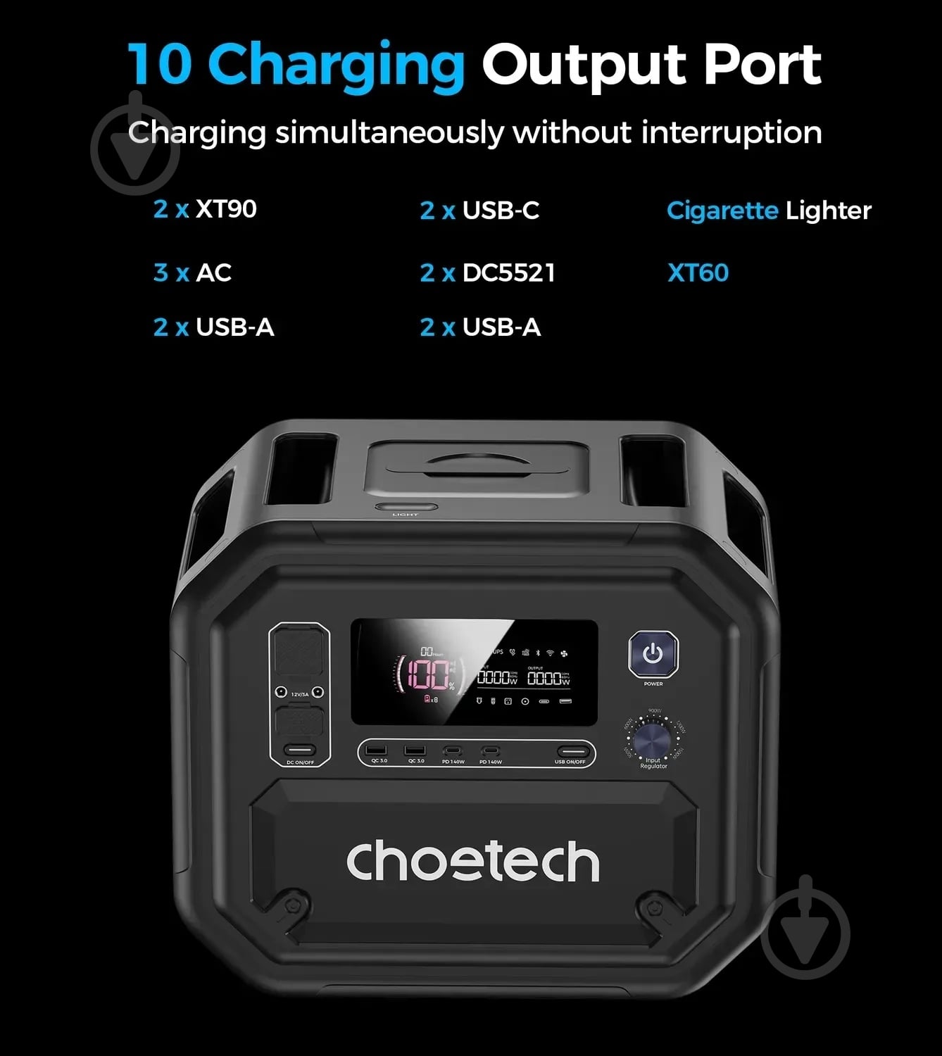 Зарядная станция Choetech BS064 (2160 Вт·ч) - фото 5 Зарядная станция Choetech BS064 (2160 Вт·ч) - фото 5