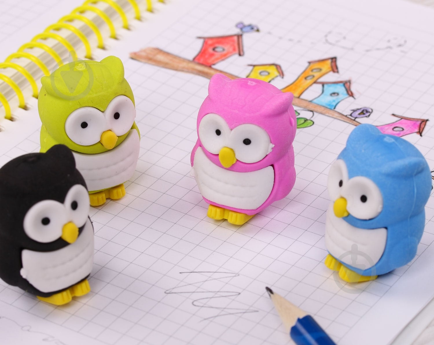 Ластик Сова розовый - фото 3 Ластик Сова розовый - фото 3