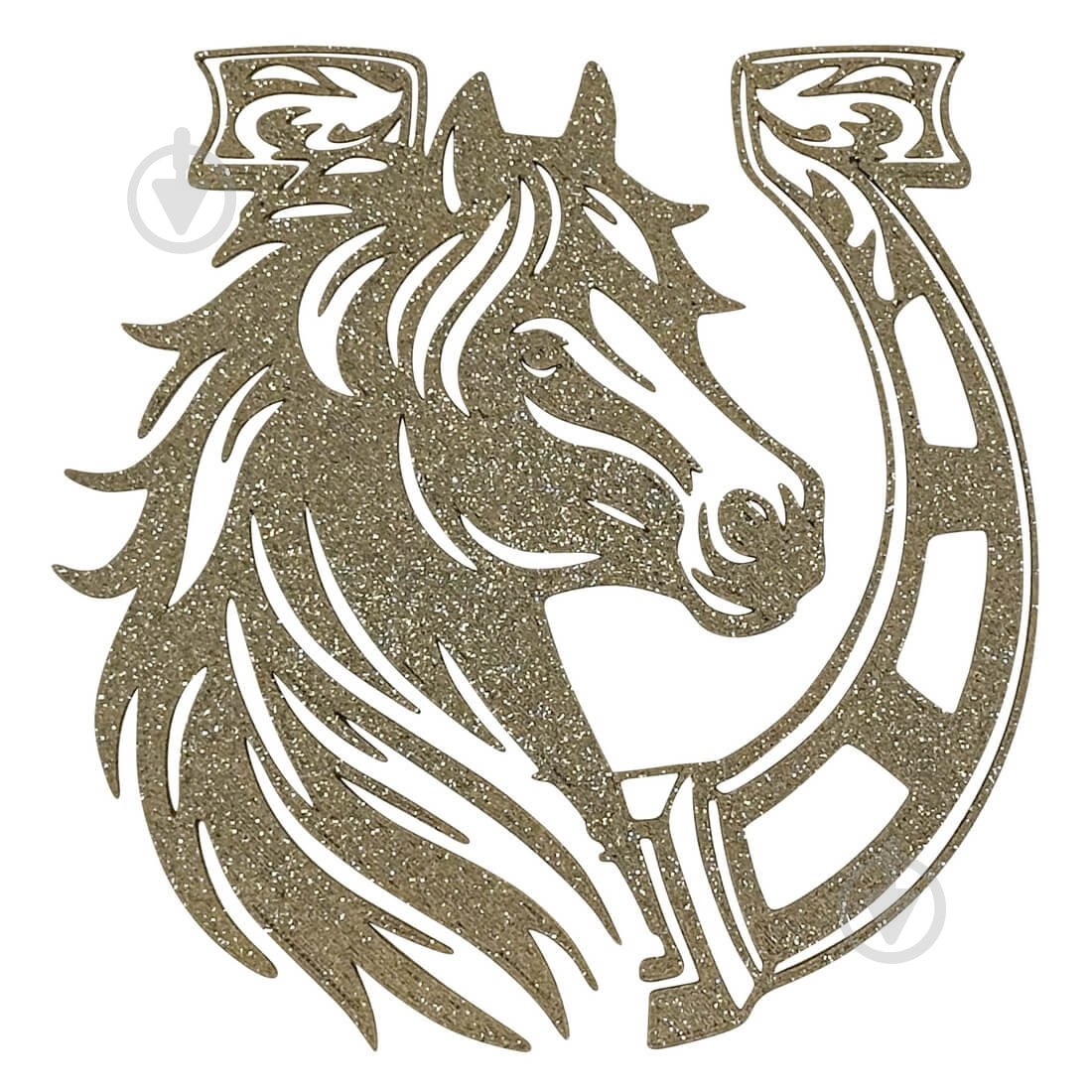 Подвеска MIS LT Лошадь-подкова 12 см золотой - фото 1