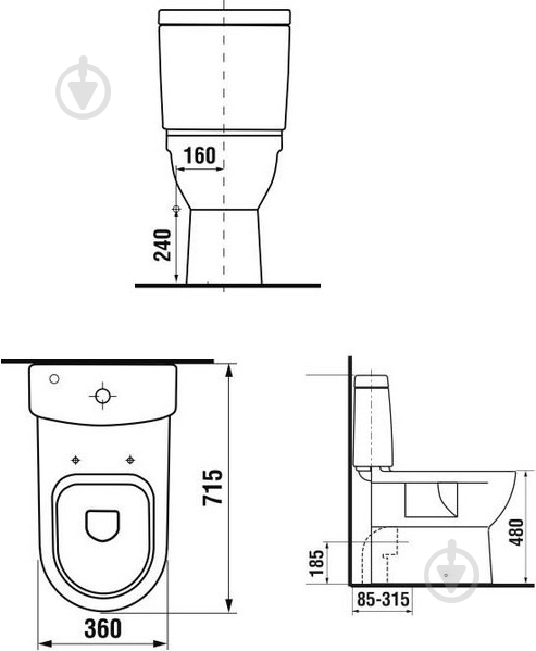 Чаша унитаза Jika Mio H8237160000001 - фото 3