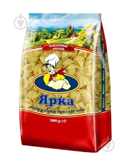 Макарони ТМ Ярка Мушля 20 мм 1000 г - фото 1 Макарони ТМ Ярка Мушля 20 мм 1000 г - фото 1