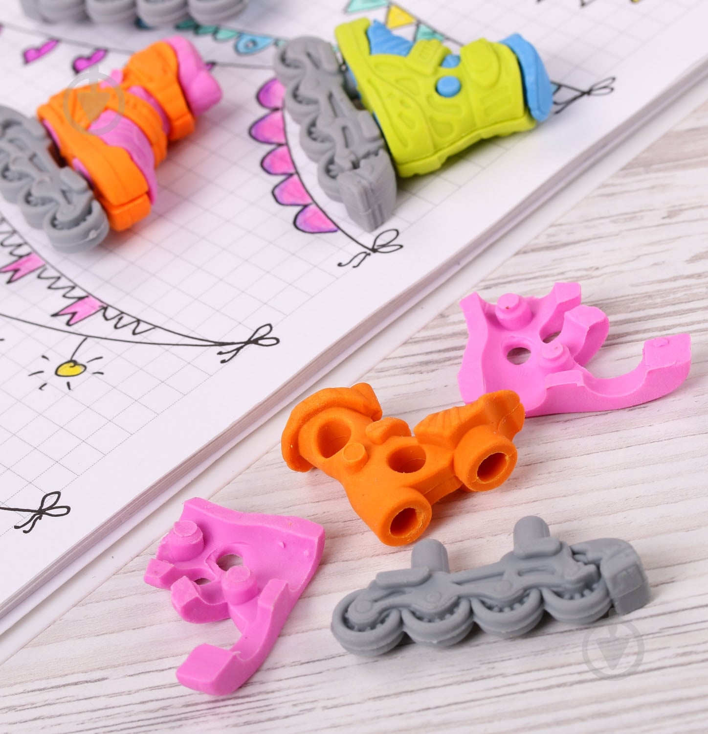 Ластик Ролики голубой - фото 2 Ластик Ролики голубой - фото 2