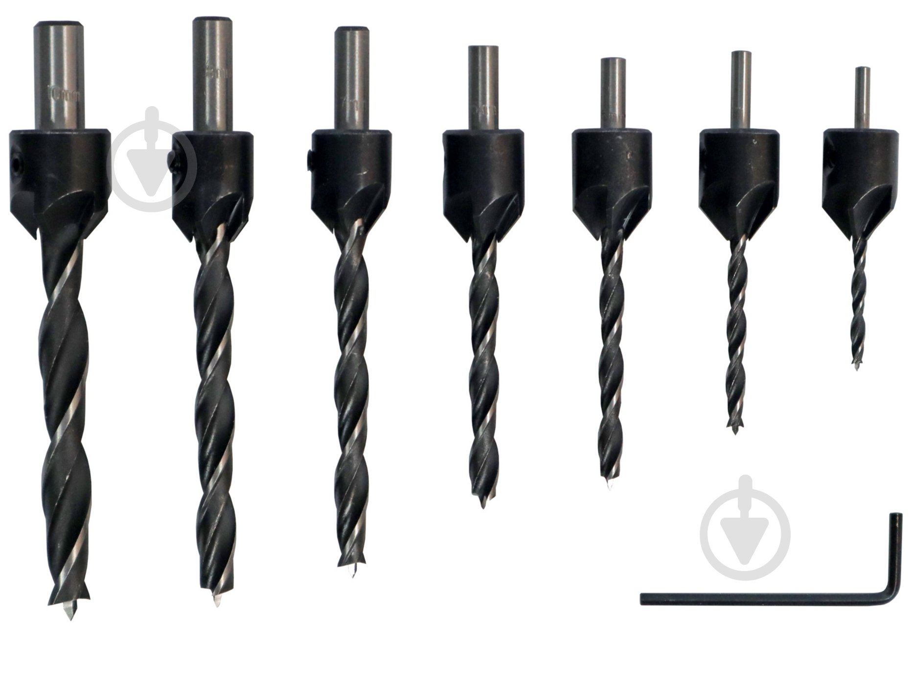 Набір свердел по дереву S&R Meister із зенкером 3-10 мм 7 шт. 216900007 - фото 1 Набір свердел по дереву S&R Meister із зенкером 3-10 мм 7 шт. 216900007 - фото 1