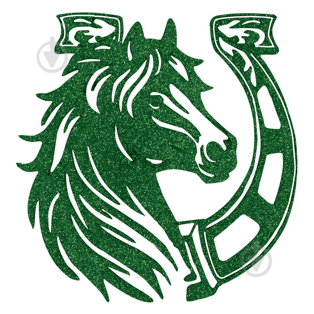 Подвеска MIS LT Лошадь-подкова 12 см зеленый - фото 1