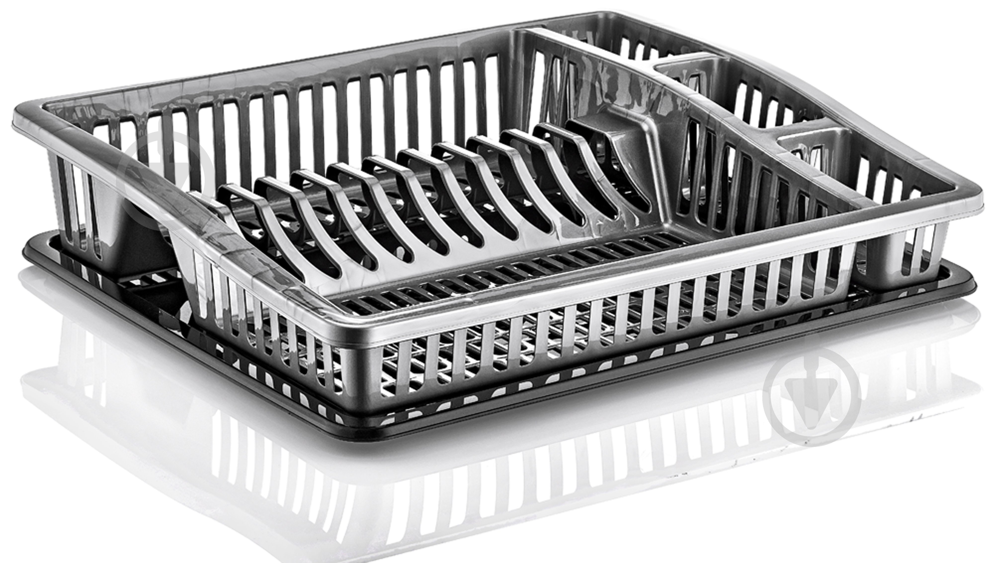 Сушка Dunya Plastik для посуды Степ пластик в ассортименте 46,2x36,7x10,8 см - фото 1