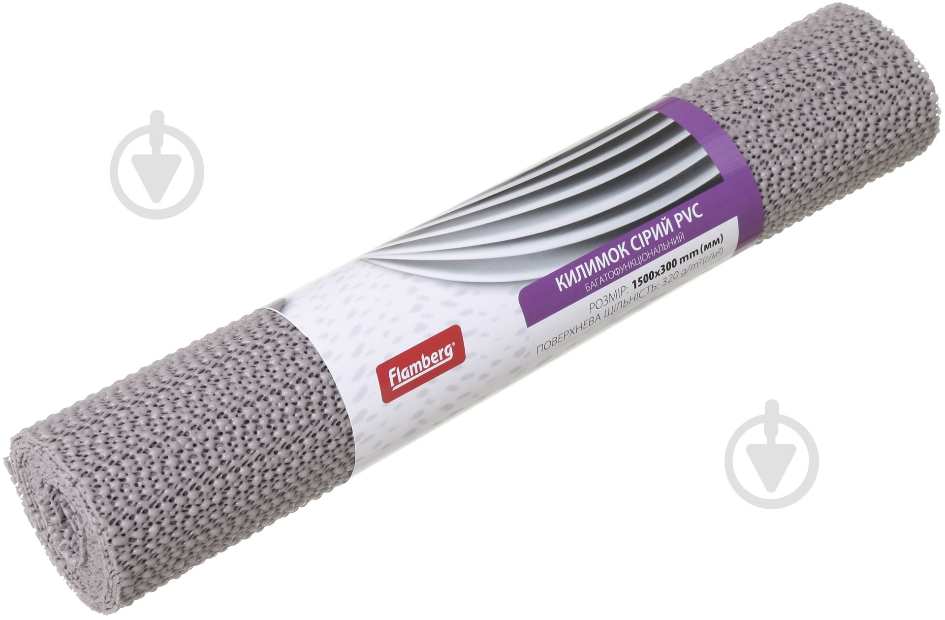 Килимок для кухонних шухляд Flamberg 150х30 см PVC Mesh сірий (320gsm) - фото 1