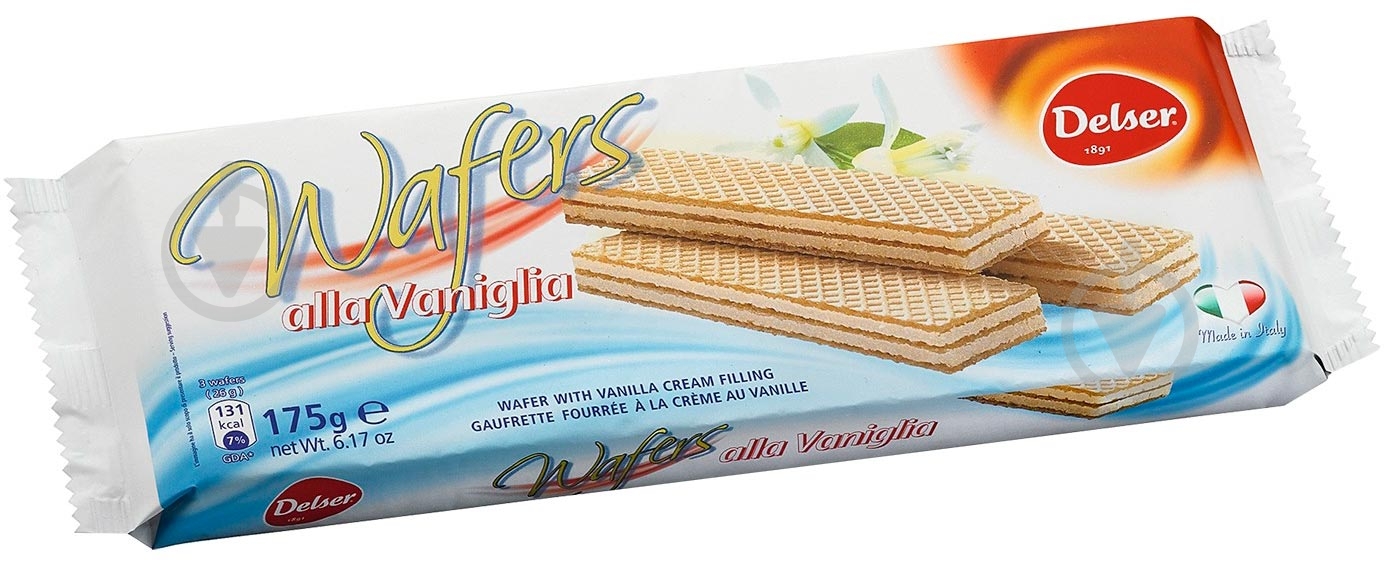 Вафли DELSER с ванильным кремом 175 г - фото 1 Вафли DELSER с ванильным кремом 175 г - фото 1