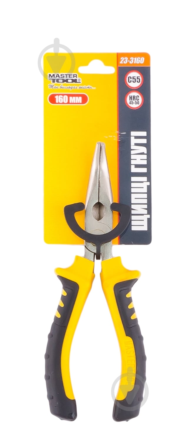 Щипці гнуті MasterTool 160 мм С55 HRC 45-50 23-3160 - фото 2