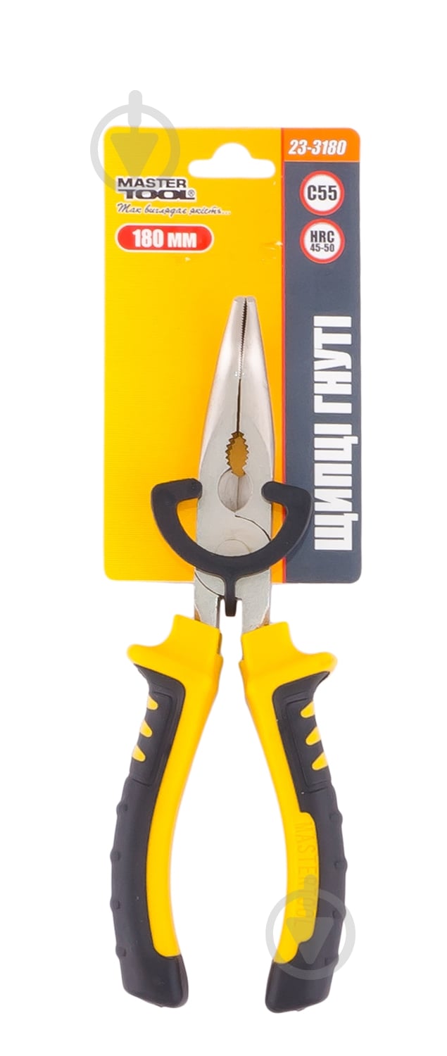 Щипцы гнутые MasterTool 180 мм С55 HRC 45-50 23-3180 - фото 2