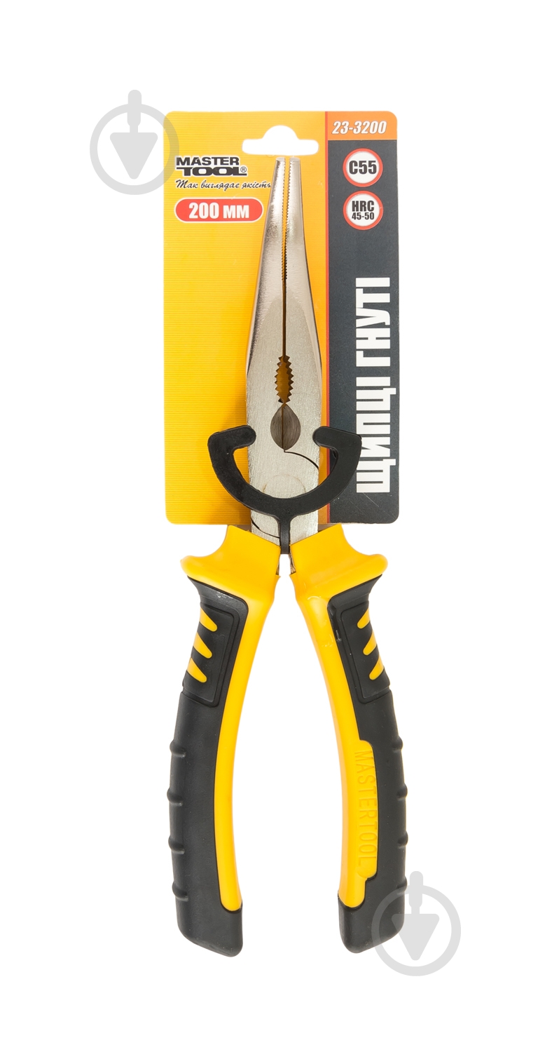 Щипці гнуті MasterTool 200 мм С55 HRC 45-50 23-3200 - фото 2