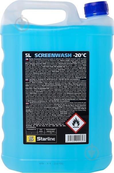 Омыватель стекла STARLINE (S NA SW20-5) зима -20 °С 5 л - фото 2 Омыватель стекла STARLINE (S NA SW20-5) зима -20 °С 5 л - фото 2