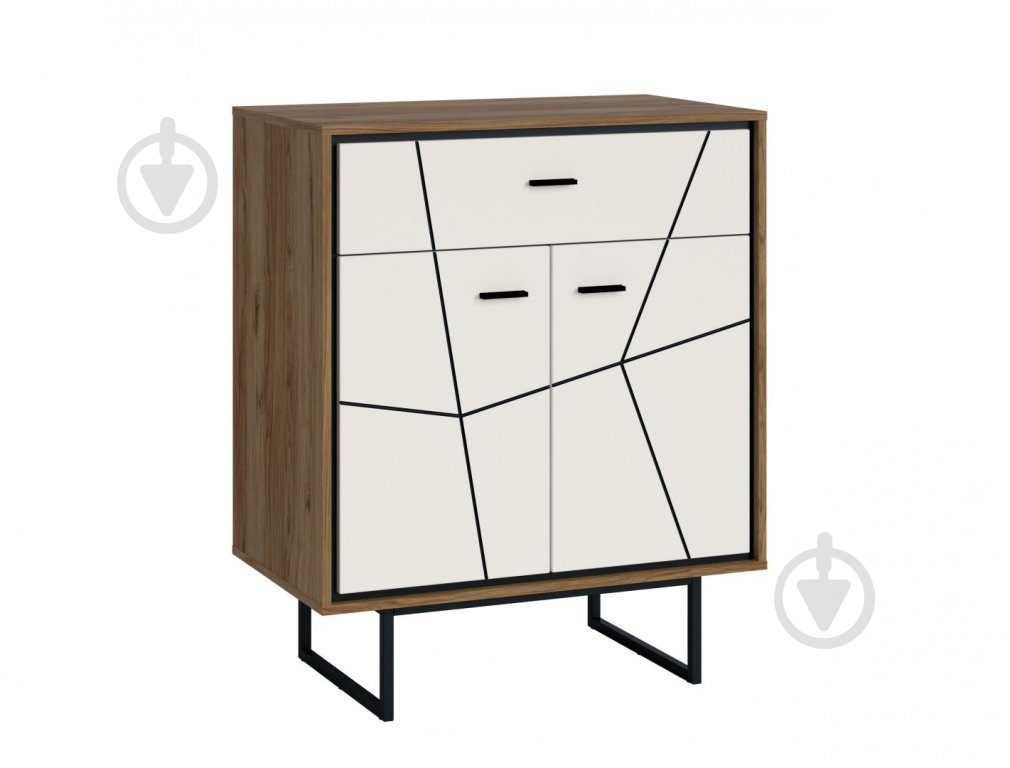 Комод Meble Wojcik BROLO BROK09 854x1030x500 мм дуб катания/чорный/белый (УТ0022732 ) - фото 1 Комод Meble Wojcik BROLO BROK09 854x1030x500 мм дуб катания/чорный/белый (УТ0022732 ) - фото 1