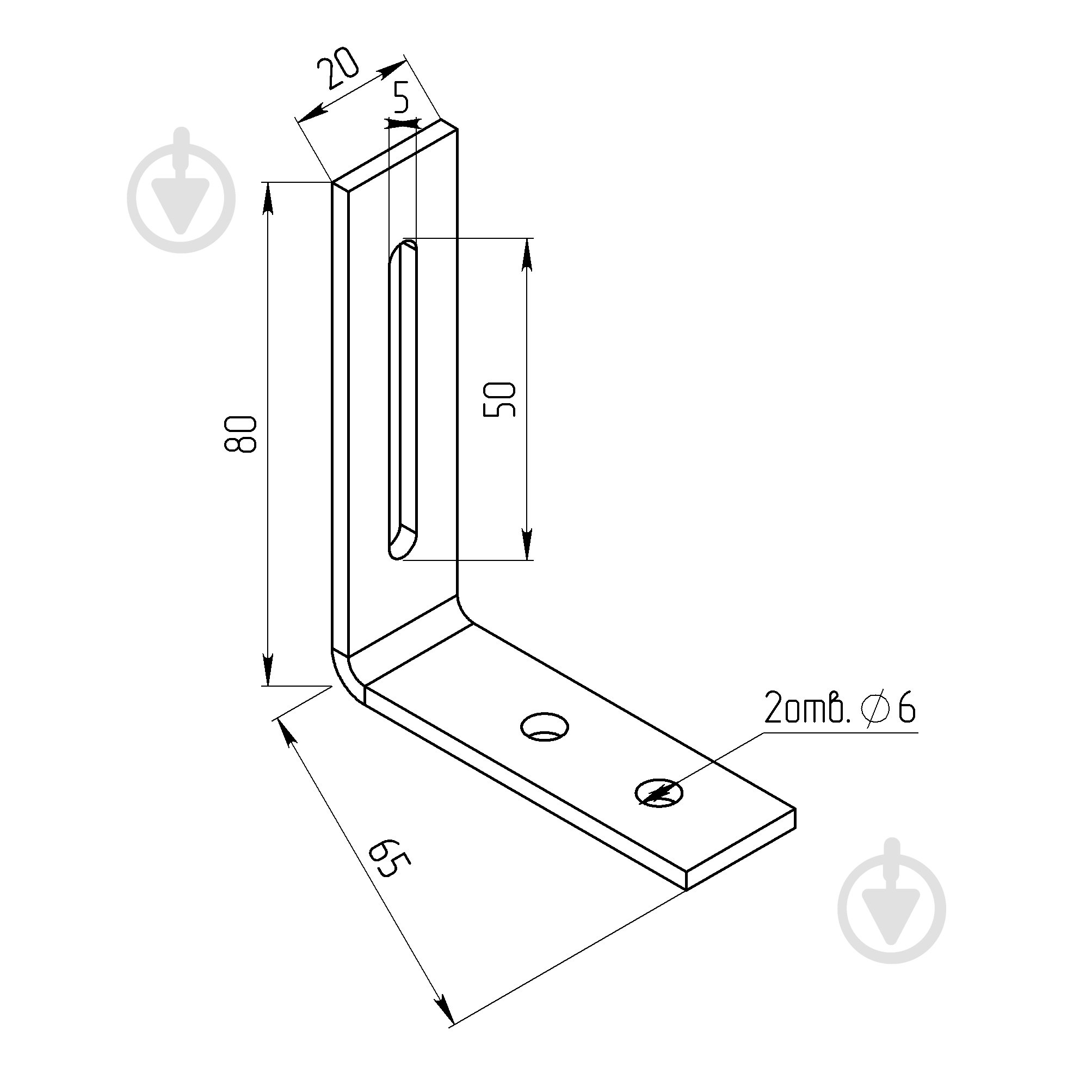 Уголок универсальный регулируемый Профсталь ассиметричный 65x80x20 мм 3 мм 20 шт. белый цинк - фото 2 Уголок универсальный регулируемый Профсталь ассиметричный 65x80x20 мм 3 мм 20 шт. белый цинк - фото 2