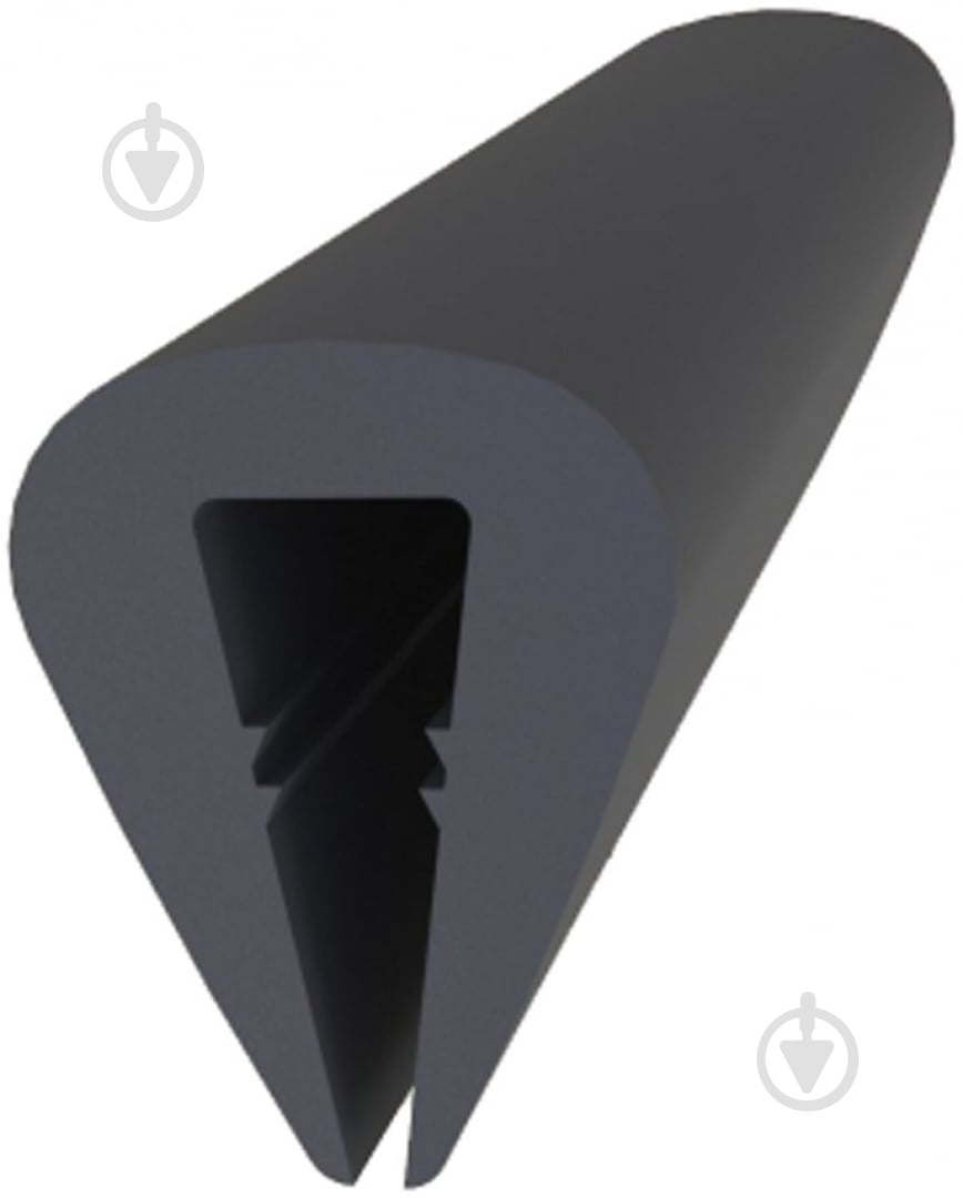 Ущільнювач в паз фігурний гумовий Mesan 1010 6,5х8,5 мм чорний - фото 1