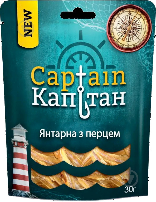 Янтарная с перцем Captain солено-сушеная 30 гр - фото 1