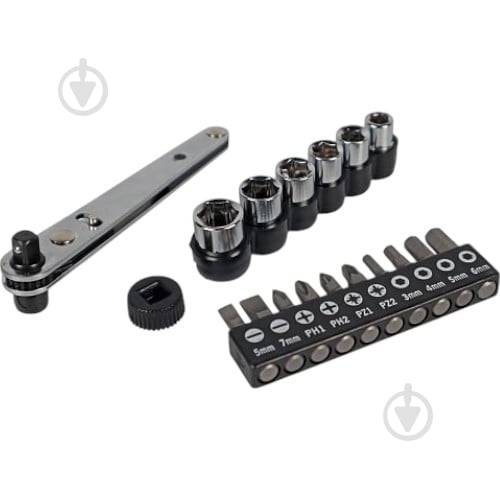 Набор бит и головок S&R с трещоткой 17 шт. 152002017 - фото 1 Набор бит и головок S&R с трещоткой 17 шт. 152002017 - фото 1