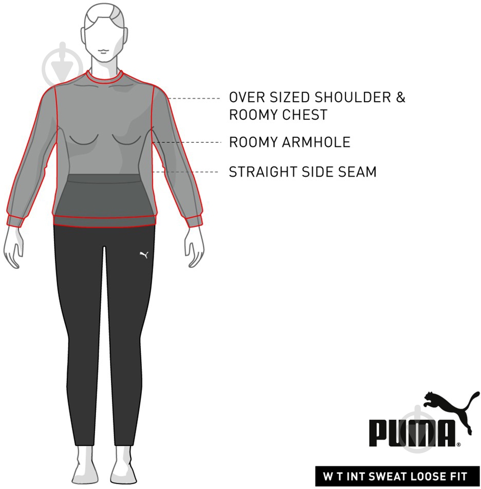 Худи Puma Classics Oversized Hoodie 53041299 р. L белый - фото 10