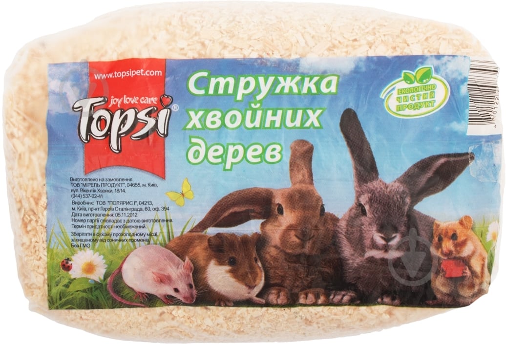 Подстилка для грызунов Topsi Стружка хвойных деревьев - фото 1