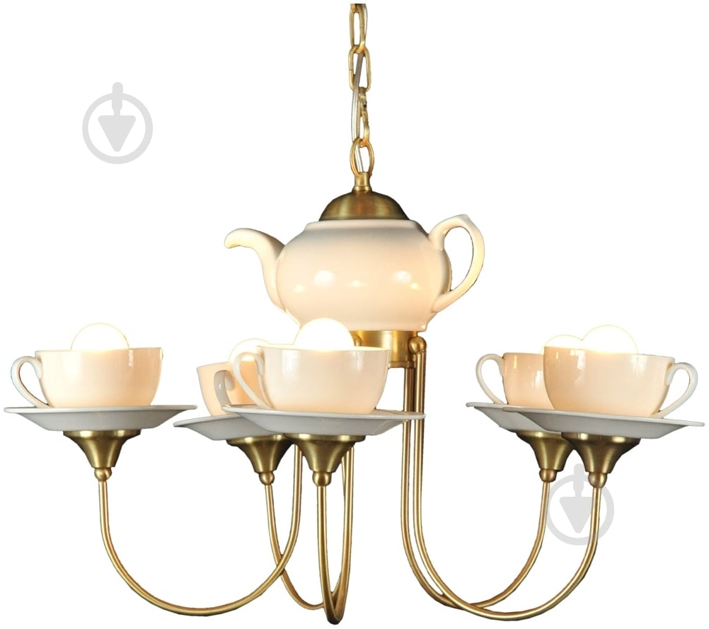 Люстра подвесная Versan TeaTime 4xE14 белый/медный TR3 - фото 1 Люстра подвесная Versan TeaTime 4xE14 белый/медный TR3 - фото 1