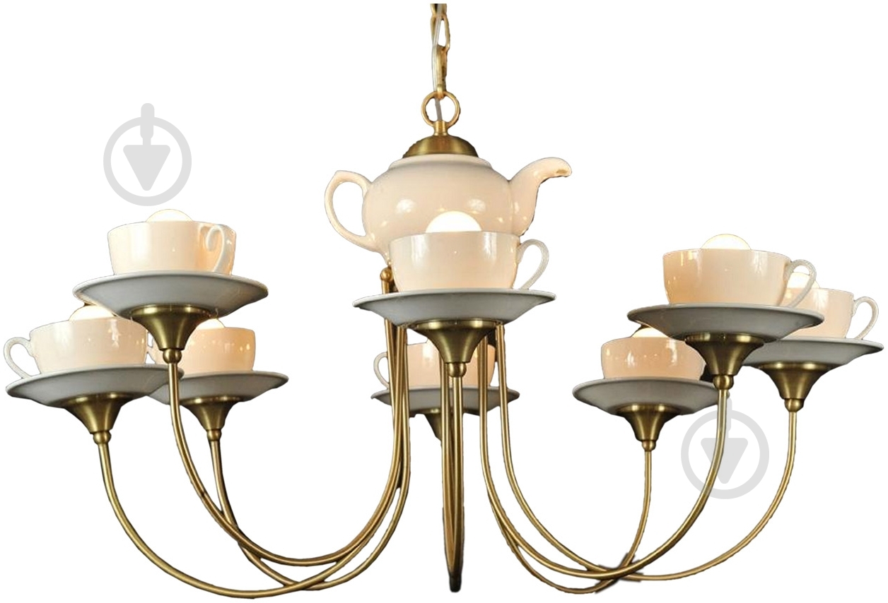 Люстра подвесная Versan TeaTime 8xE14 белый/медный TR4 - фото 1