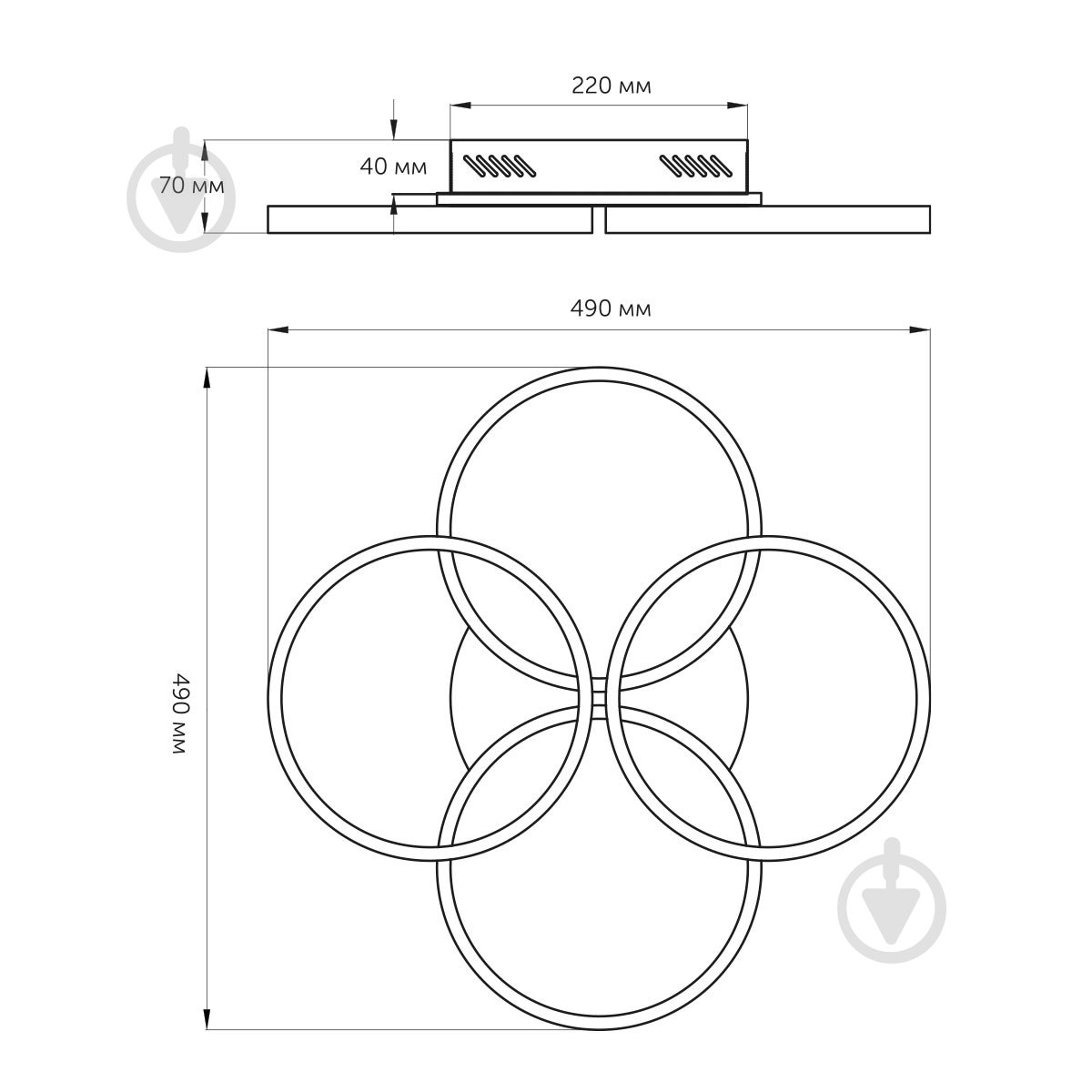 Люстра світлодіодна LED CONCEPT BRISKA R 4x77 Вт білий - фото 4