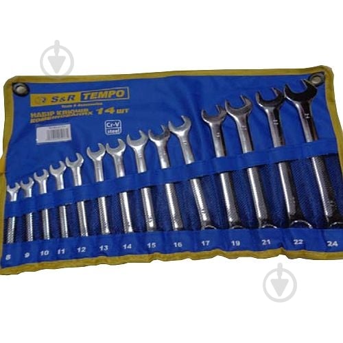 Набір ключів S&R Tempo у тканинному чохлі 14 шт. 670091014 - фото 1 Набір ключів S&R Tempo у тканинному чохлі 14 шт. 670091014 - фото 1