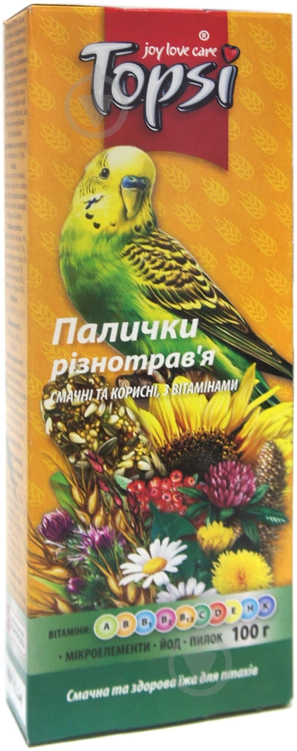 Корм Topsi Палочки разнотравья 100 г - фото 1 Корм Topsi Палочки разнотравья 100 г - фото 1