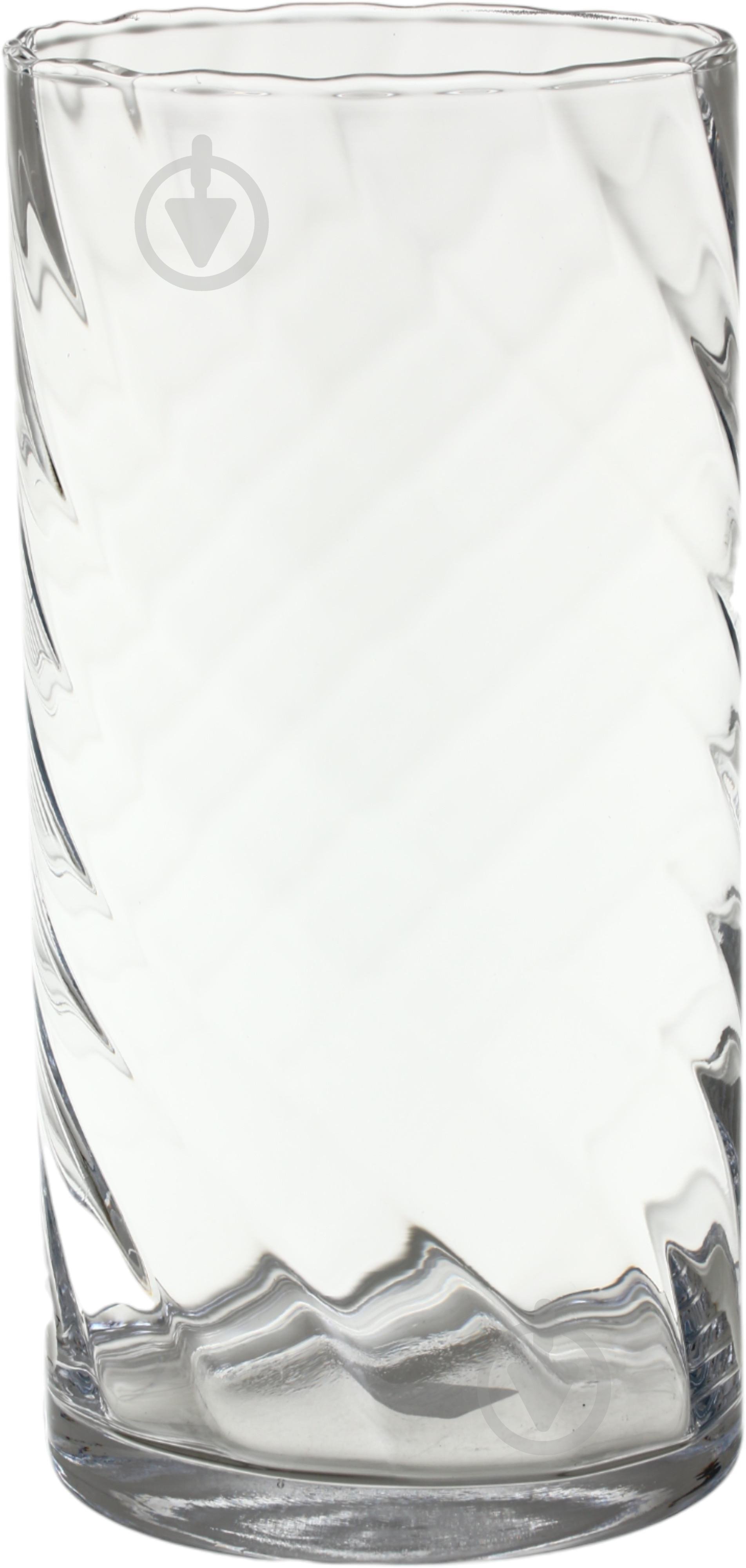 Ваза скляна Wrzesniak Glassworks Optic 30 см прозора 17-886H - фото 1