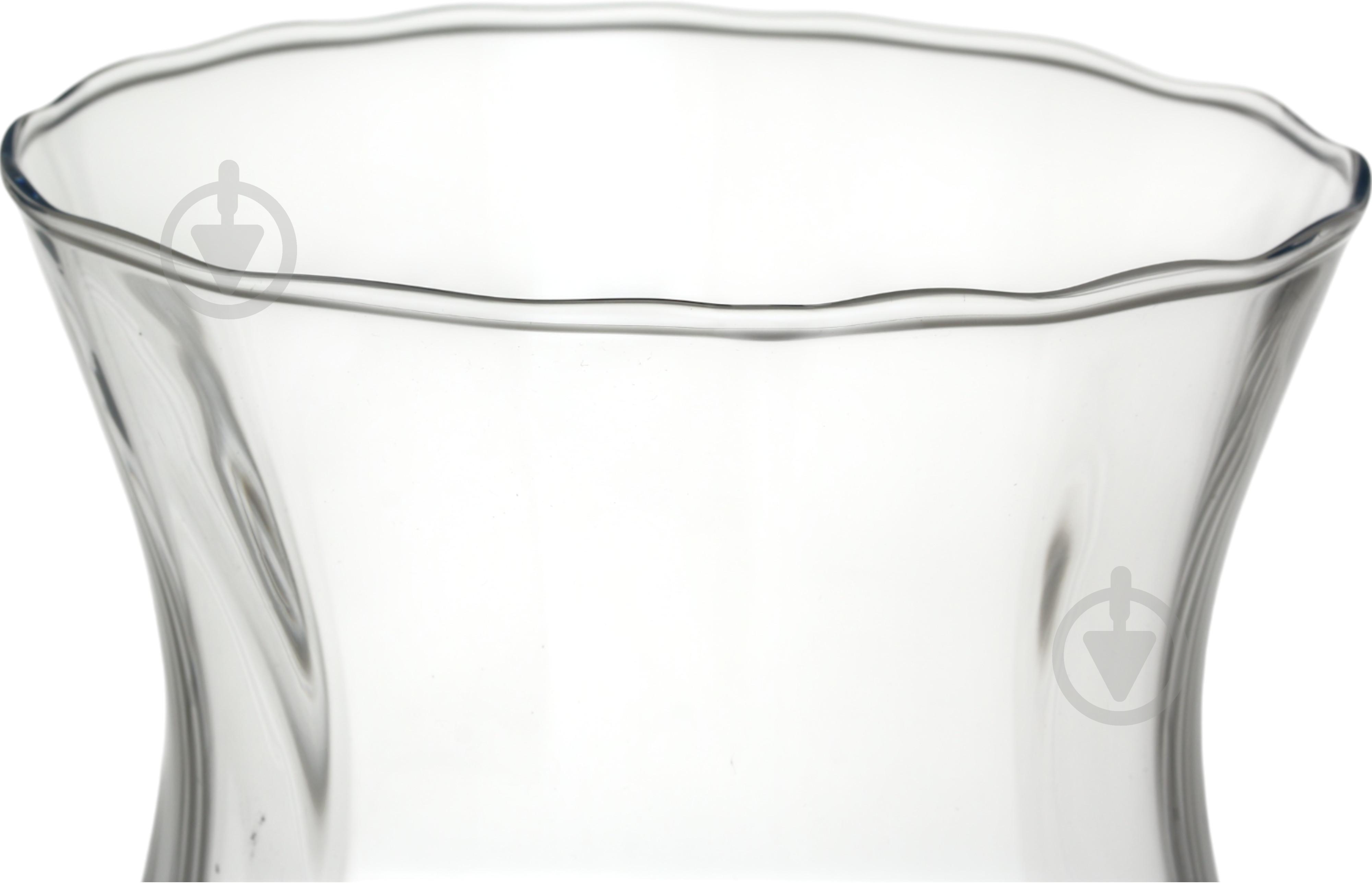 Ваза скляна Wrzesniak Glassworks Optic 25 см прозора 17-3507A - фото 3