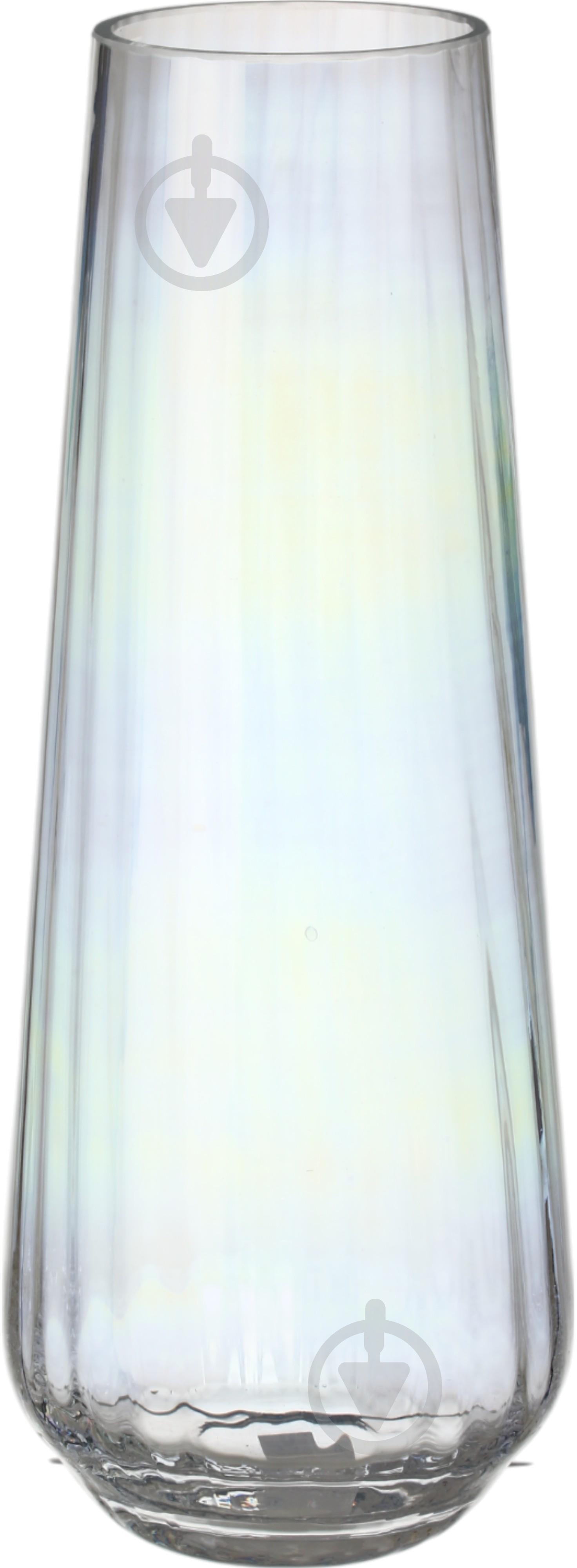 Ваза стеклянная Wrzesniak Glassworks Optic 36 см прозрачная 17-9524E - фото 1