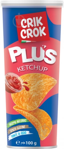 Чипсы CRIK CROK Plus Кетчуп 100 г - фото 1