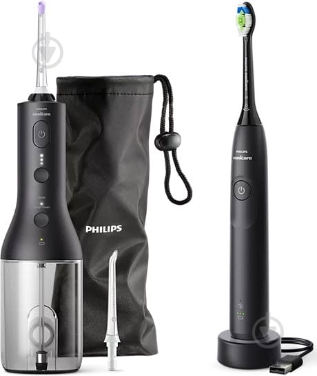 Комплект Philips Іригатор Sonicare HX3826/33 + Електрична зубна щітка HX7101/01 - фото 1