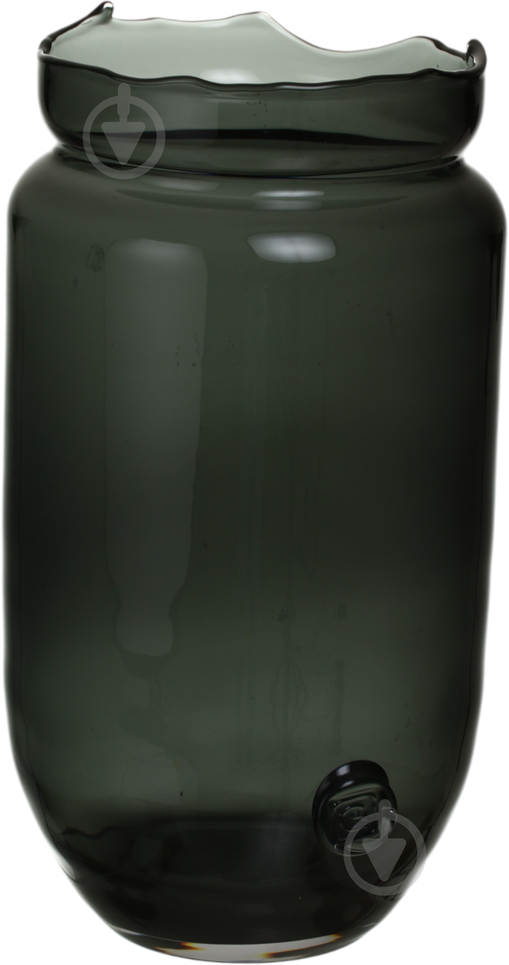 Ваза стеклянная Wrzesniak Glassworks Stamp 45 см серая 17-11341B - фото 1
