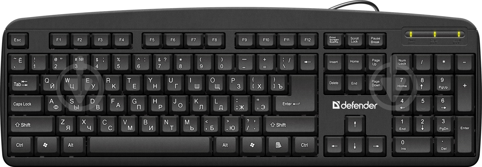 Клавиатура Defender Office HB-910 RU (45910) black - фото 1
