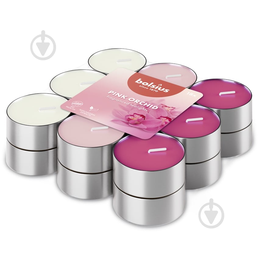 Набір свічок ароматичних Bolsius 3,5 години 18 шт. аромат орхідея - фото 1 Набір свічок ароматичних Bolsius 3,5 години 18 шт. аромат орхідея - фото 1