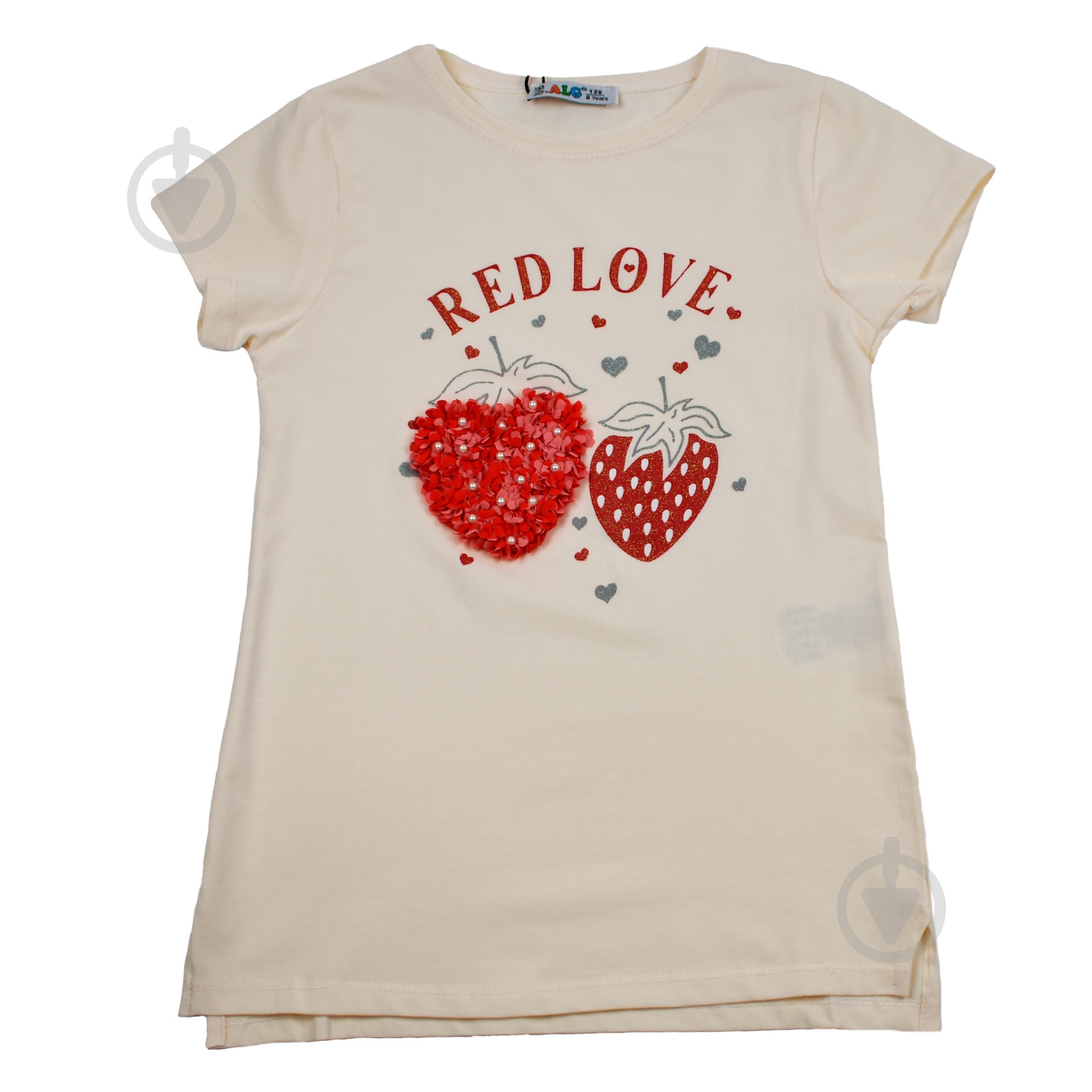 Футболка для девочки ALG Red Love 720451 р.152 кремовый - фото 1