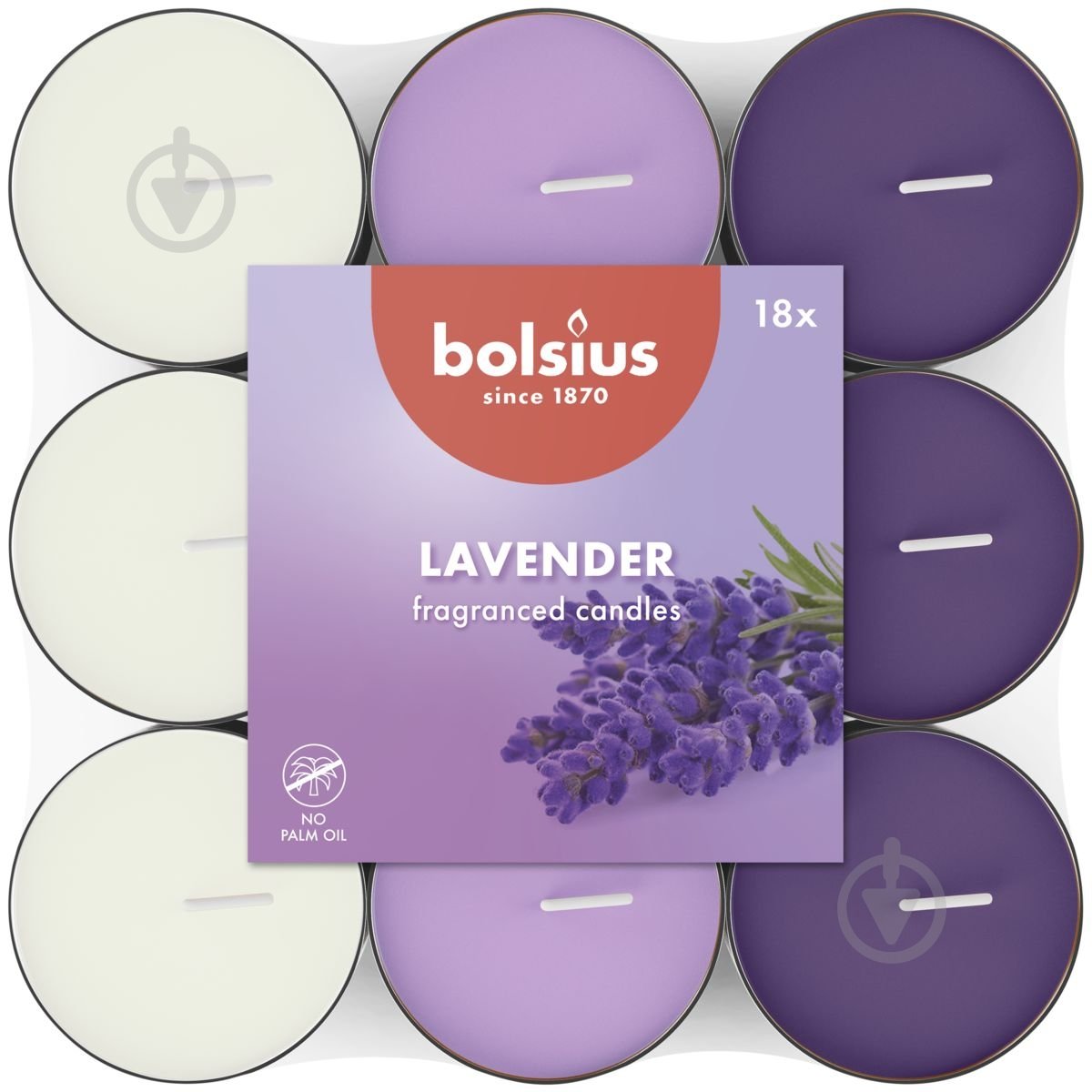 Набір свічок ароматичних Bolsius 18 шт. лаванда - фото 1 Набір свічок ароматичних Bolsius 18 шт. лаванда - фото 1