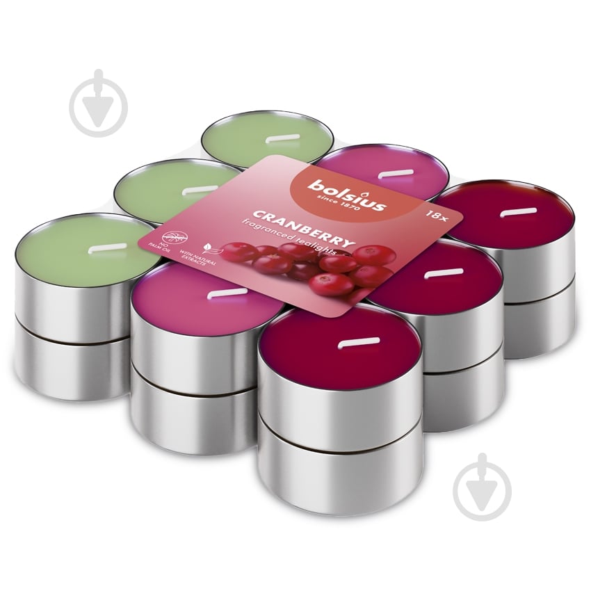 Набір свічок ароматичних Bolsius 18 шт. аромат журавлина - фото 1 Набір свічок ароматичних Bolsius 18 шт. аромат журавлина - фото 1