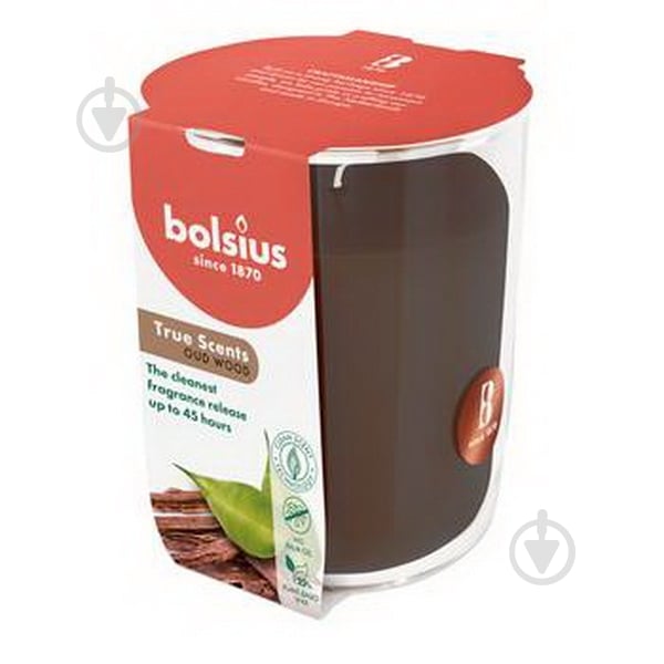 Свічка ароматична Bolsius TRUE SCENTS в склі 97/85, аромат Агарове дерево - фото 1 Свічка ароматична Bolsius TRUE SCENTS в склі 97/85, аромат Агарове дерево - фото 1