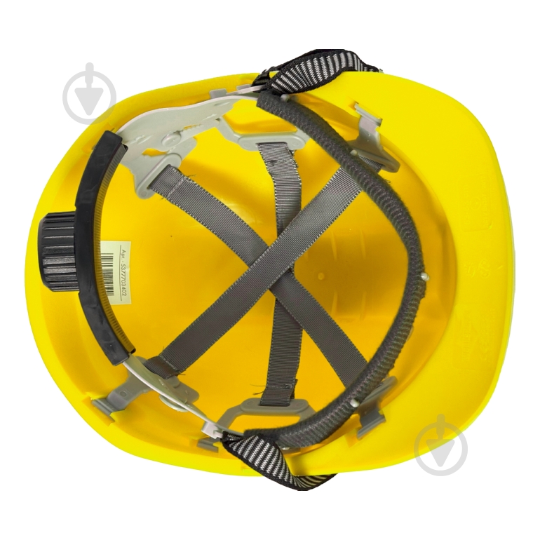 Каска WORKSHOP желтая 53-63 см 5377703403 - фото 3