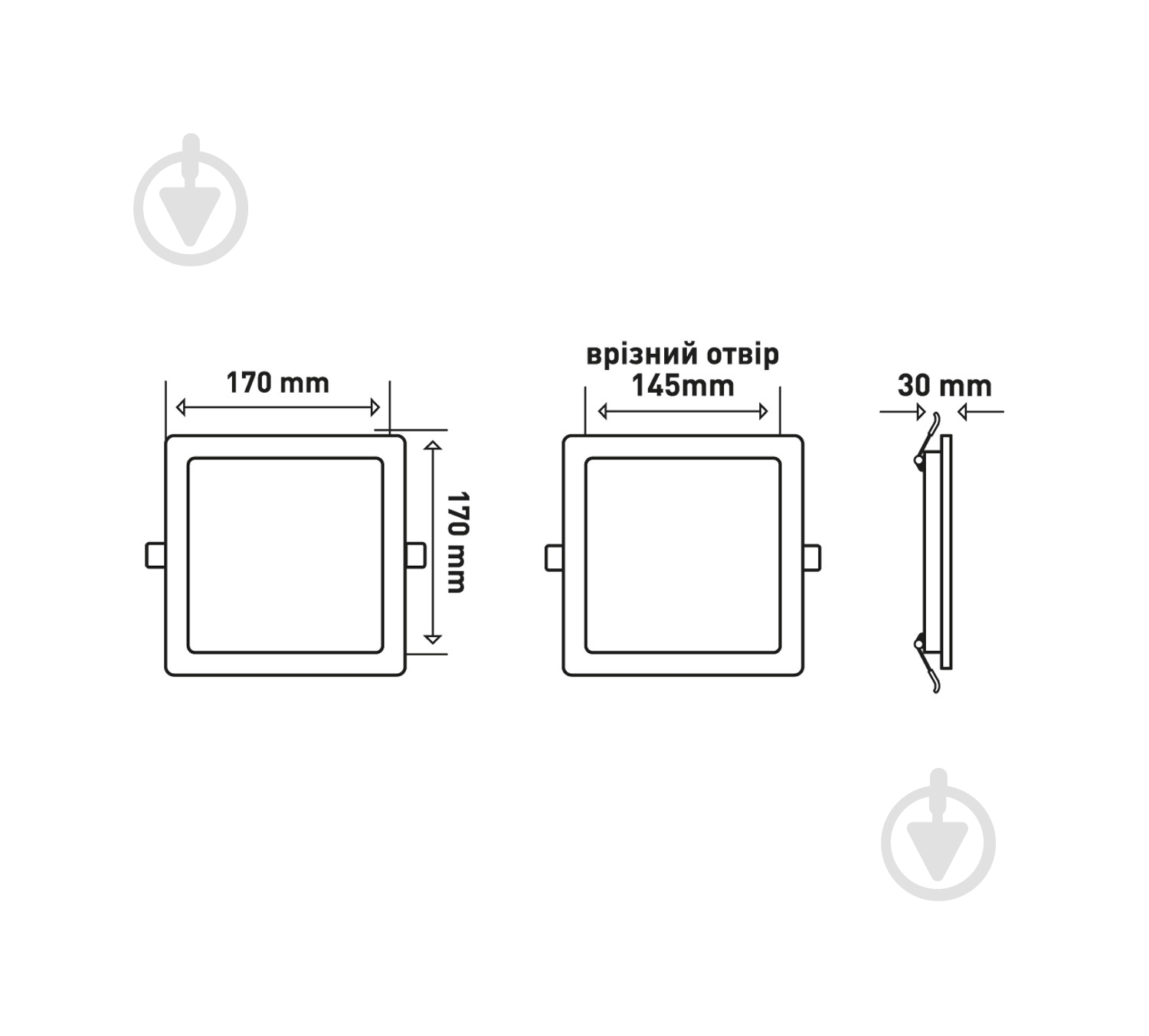 Світильник вбудовуваний (Downlight) Maxus 18 Вт 4100 К білий матовий 1-RDL-1841-IPS - фото 4