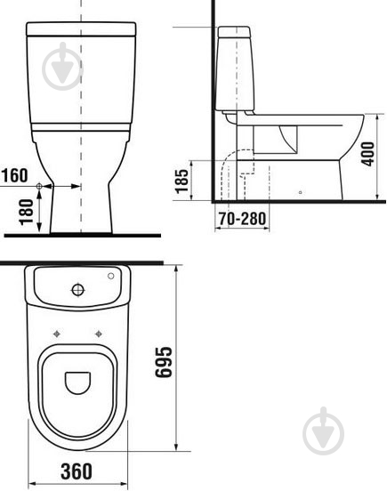 Чаша унитаза Jika Mio H8247160000001 - фото 2