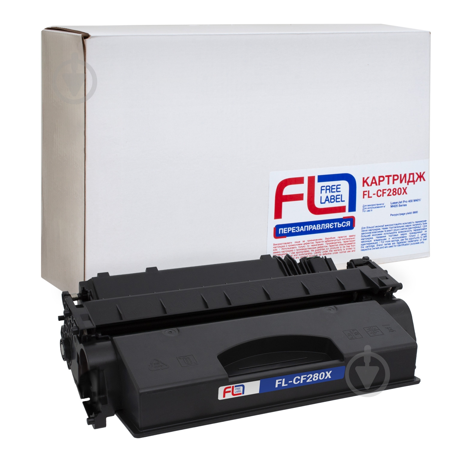 Картридж FREE LABEL сумісний HP 80X (CF280X) (FL-CF280X) - фото 1 Картридж FREE LABEL сумісний HP 80X (CF280X) (FL-CF280X) - фото 1