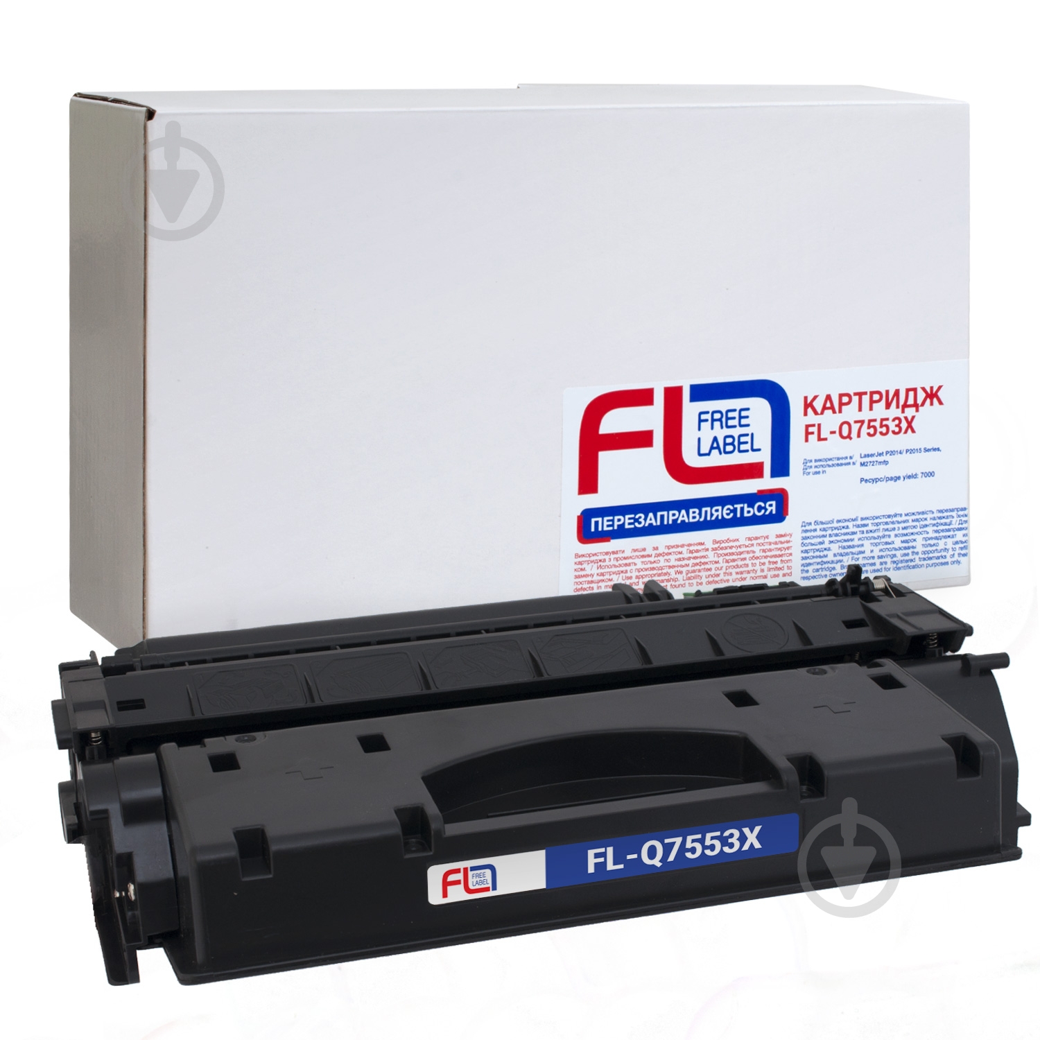 Картридж FREE LABEL сумісний HP 53X (Q7553X) (FL-Q7553X) - фото 1 Картридж FREE LABEL сумісний HP 53X (Q7553X) (FL-Q7553X) - фото 1