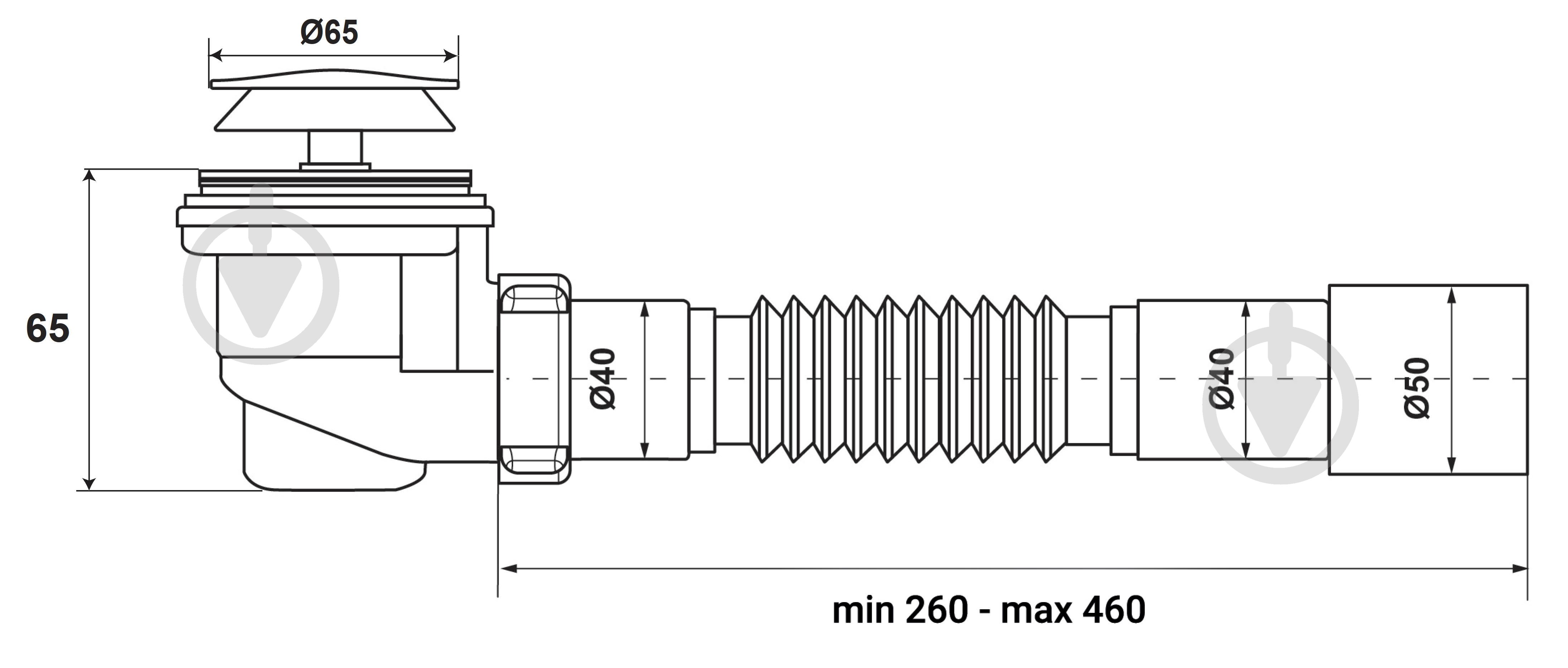 Сифон для душового піддона ScandiSPA 40х40 SG09100033 - фото 8
