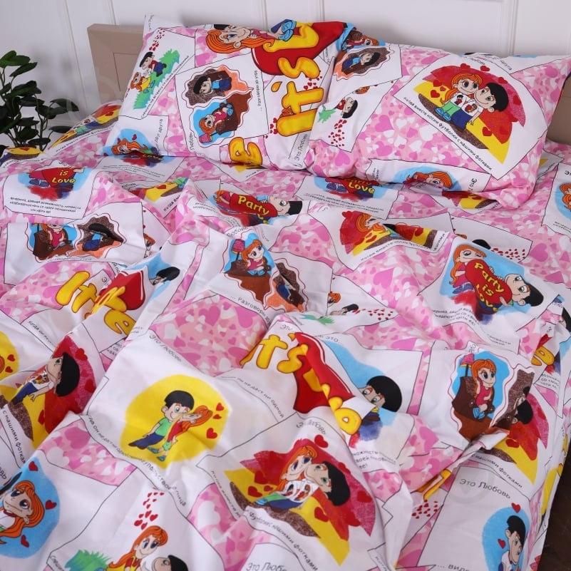 Комплект постільної білизни MirSon 17-0109 Love мульті - фото 1