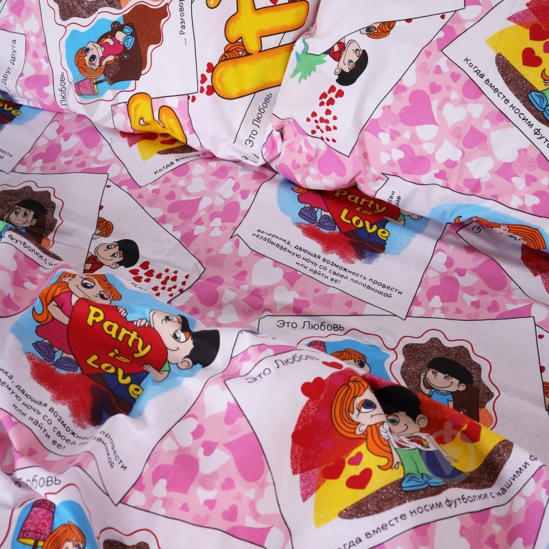 Комплект постільної білизни MirSon 17-0109 Love мульті - фото 2